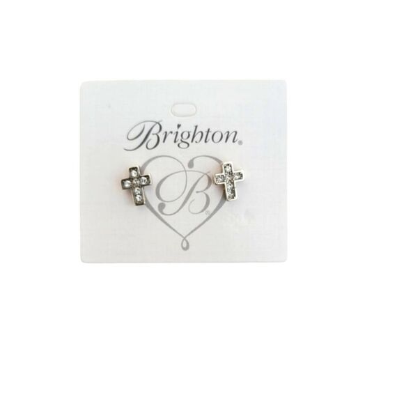 Brighton Silver Night Cross Studs - Picture 1 of 5